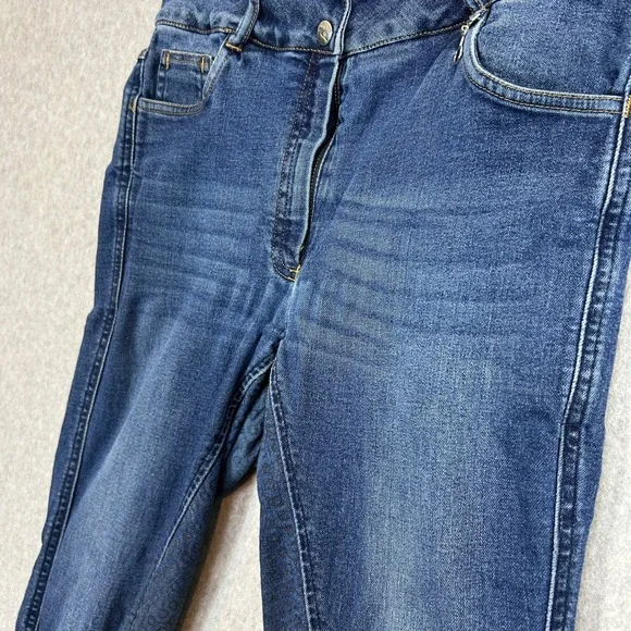 Horze Denim Riding Breeches Blue Jeans Full Seat Grip Equestrian Pants Womens 28 - Picture 4 of 14